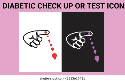 Diabetic Test Or Checkup Icon Design