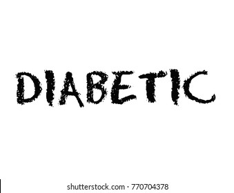 Diabetic. Typographic stamp visualisation concept Original series.