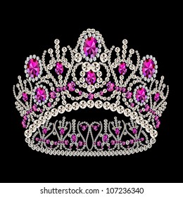  diadem corona feminine wedding with ruby