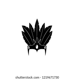 Diadem with feathers icon. Carnival element icon. Premium quality graphic design icon. Baby Signs, outline symbols collection icon for websites, web design, mobile on white background