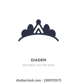 diadem icon on white background. Simple element illustration from Fashion concept. diadem icon symbol design.