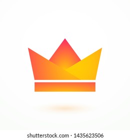 Diadem icon orange gradient color on a white background. Vector illustration. EPS 10