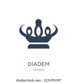 diadem icon vector on white background, diadem trendy filled icons from Fashion collection, diadem vector illustration