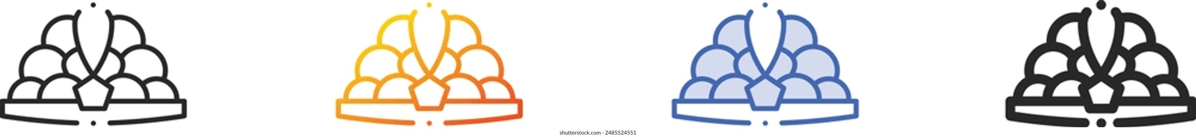 diadem icon.Thin Linear, Gradient, Blue Stroke and bold Style Design Isolated On White Background