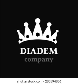 Diadem  logo vector silhouette icon.