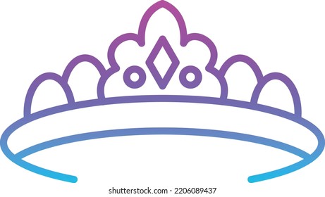 Icono vectorial de Diadem. Se puede usar para imprimir, móviles y aplicaciones web.
