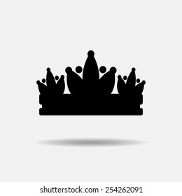 Diadem vector illustration silhouette.
