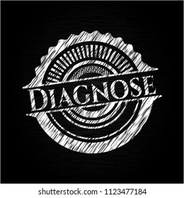 Diagnose chalkboard emblem
