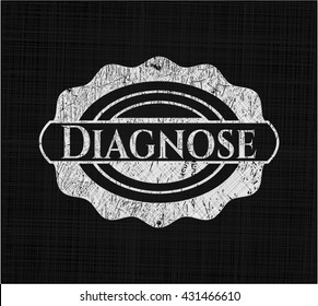 Diagnose chalkboard emblem