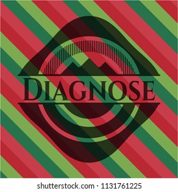 Diagnose christmas emblem.