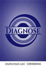 Diagnose emblem with denim texture