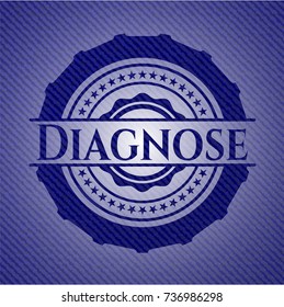 Diagnose emblem with jean texture