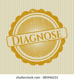 Diagnose grunge stamp