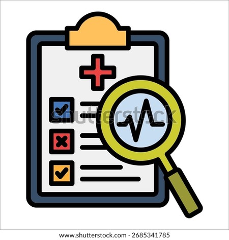 Diagnose Icon Element For Design