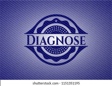 Diagnose jean or denim emblem or badge background