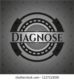 Diagnose realistic black emblem