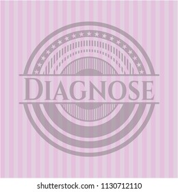 Diagnose realistic pink emblem