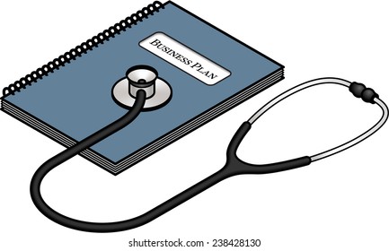Diagnosis and analysis concept: business plan.
