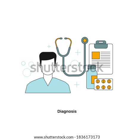 Diagnosis concept illustration. Vector template for website, mobile website, landing page, ui.