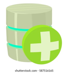 Diagnosis database icon. Cartoon illustration of diagnosis database vector icon for web
