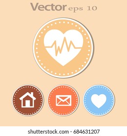 Diagnosis of heart icon