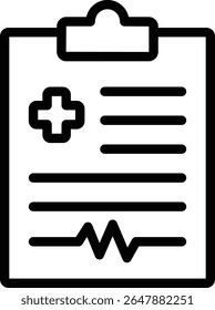 ícone de diagnóstico ilustração design com outline, isso não é feito a partir de qualquer geração de IA