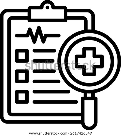 Diagnosis Icon Line Vector Illustration