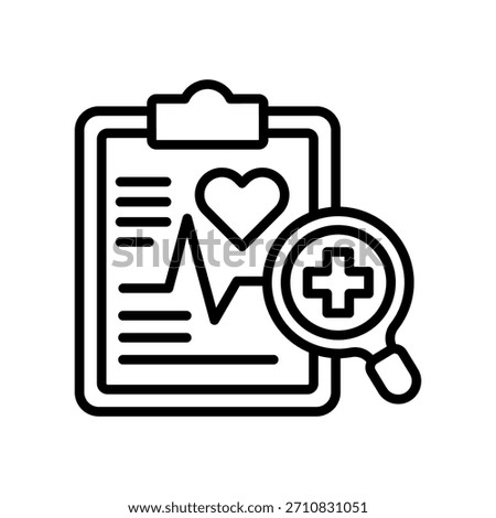 Diagnosis Icon Line Vector Illustration
