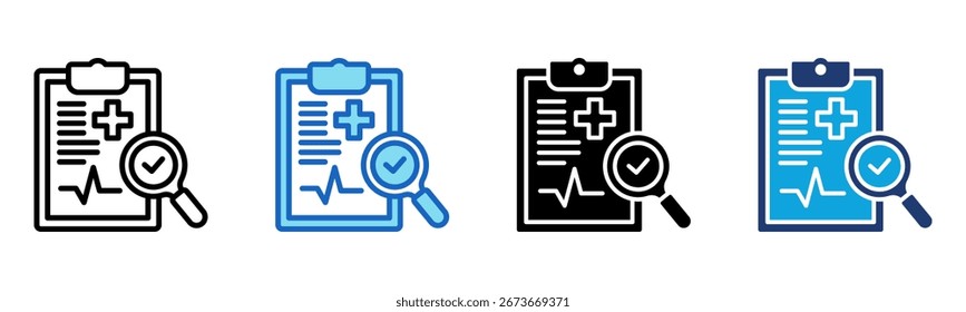 Diagnosesymbol Multi-Style-Vektorgrafik