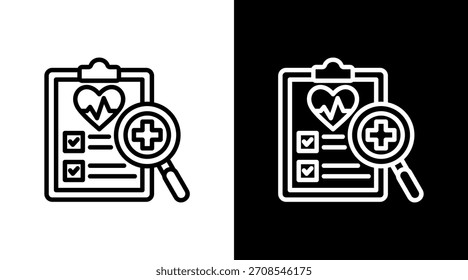 Diagnóstico Con Diseño De Conjunto De Iconos