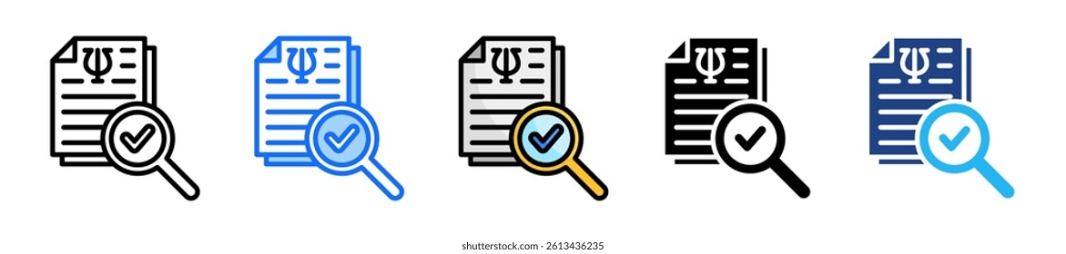 Diagnosis Icon Set Multiple Style Collection