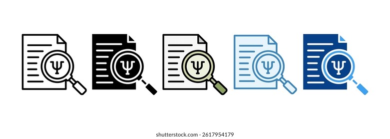 Diagnosis Icon Set Multiple Style Collection