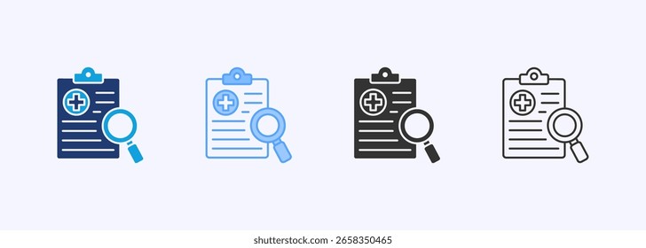 Diagnosis Icon Set Multiple Style Collection