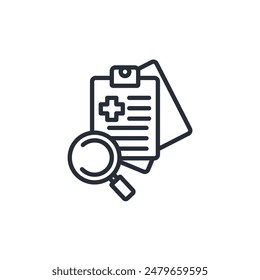 diagnosis icon. vector.Editable stroke.linear style sign for use web design,logo.Symbol illustration.