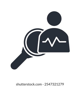 diagnosis icon. vector.Editable stroke.linear style sign for use web design,logo.Symbol illustration.