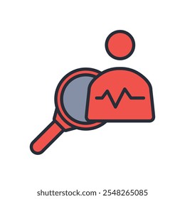 diagnosis icon. vector.Editable stroke.linear style sign for use web design,logo.Symbol illustration.