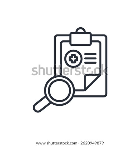 diagnosis icon. vector.Editable stroke.linear style sign for use web design,logo.Symbol illustration.