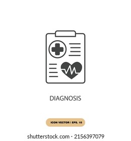 diagnosis icons  symbol vector elements for infographic web