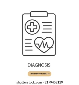 diagnosis icons  symbol vector elements for infographic web