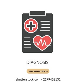 diagnosis icons  symbol vector elements for infographic web