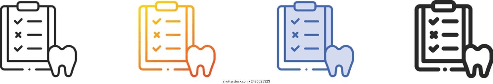 diagnosis icon.Thin Linear, Gradient, Blue Stroke and bold Style Design Isolated On White Background