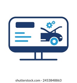 Diagnosis repair service icon vector design illustration template