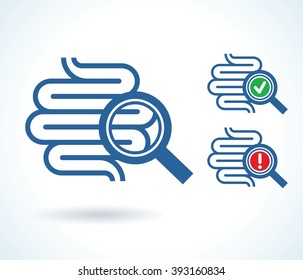 Diagnosis Of Small Intestine Vector Icon