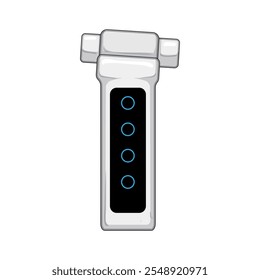 diagnosis spirometer cartoon. health breathing, pulmonary assessment, device monitor diagnosis spirometer sign. isolated symbol vector illustration