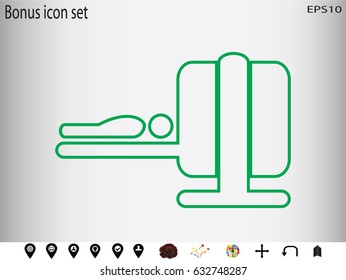 Diagnosis study medicine, icon, vector illustration eps10