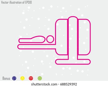 Diagnosis study medicine, icon, vector illustration eps10