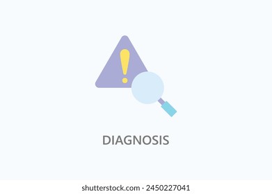 Diagnosis vector, icon or logo sign symbol illustration