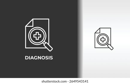 Ilustração De Símbolo Isolado De Vetor, Ícone Ou Sinal De Logotipo De Diagnóstico