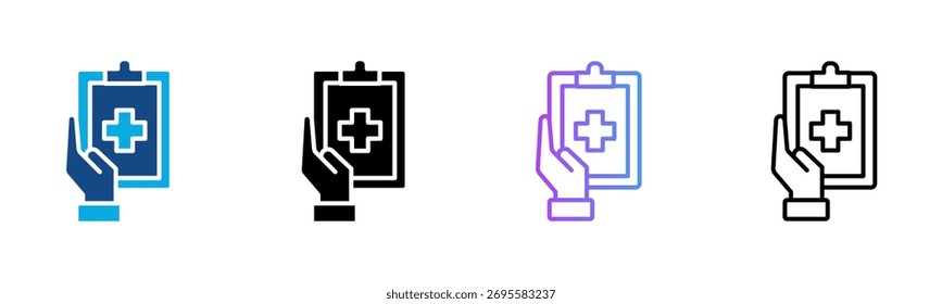 DiagnosisIcon Multiple Style Vector Illustration
