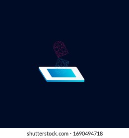 Diagnose mit 3D-Symbol für Website-Benutzeroberfläche-Design